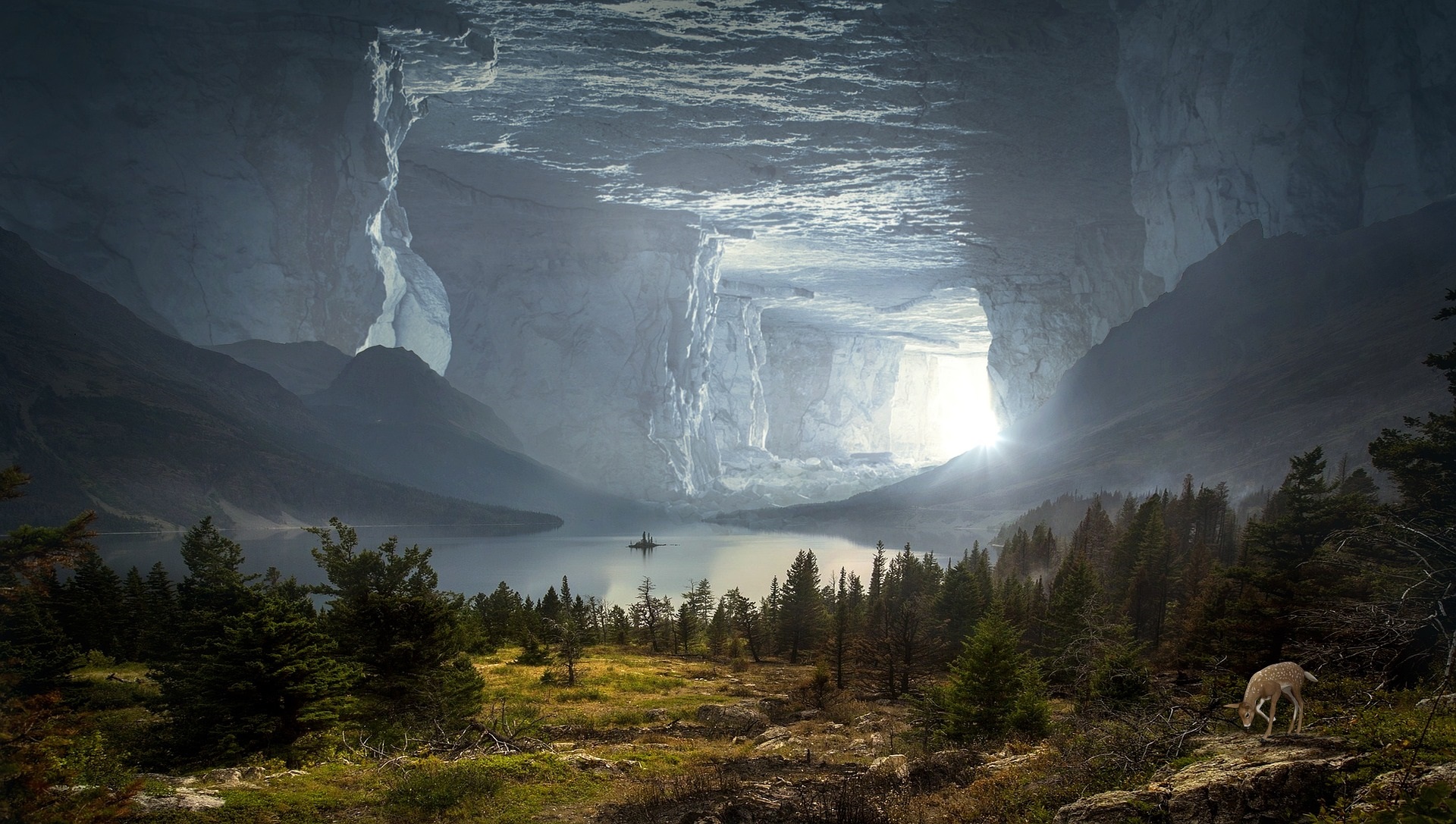 Photo of the Cave Region of Trollhiem